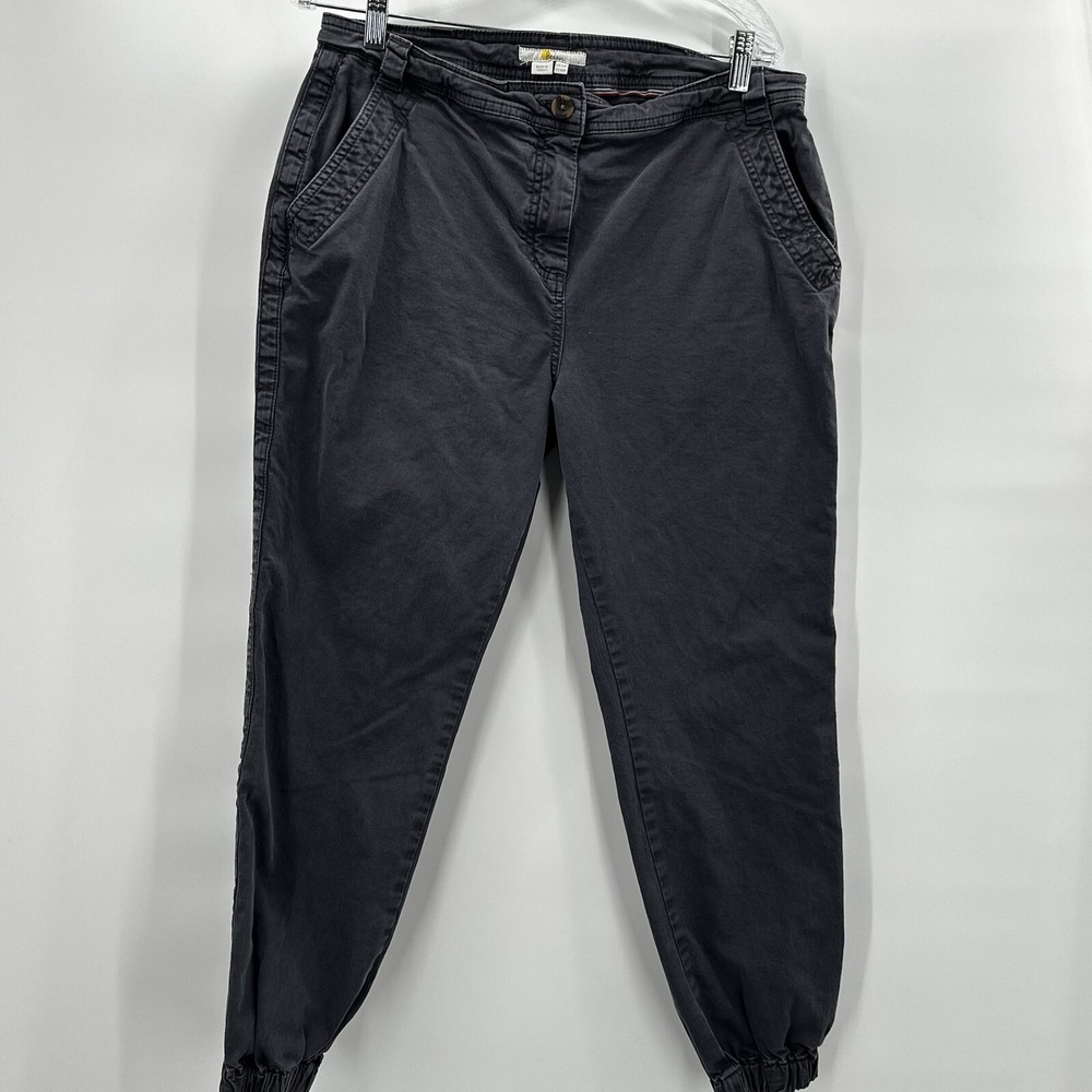 Boden Pants Womens 10 Gray Gowrie Chino Trousers Jogger Tapered‎ Asphalt
